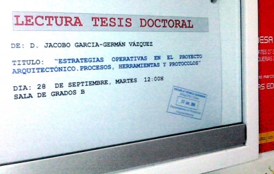 anuncio de lectura ETSAM